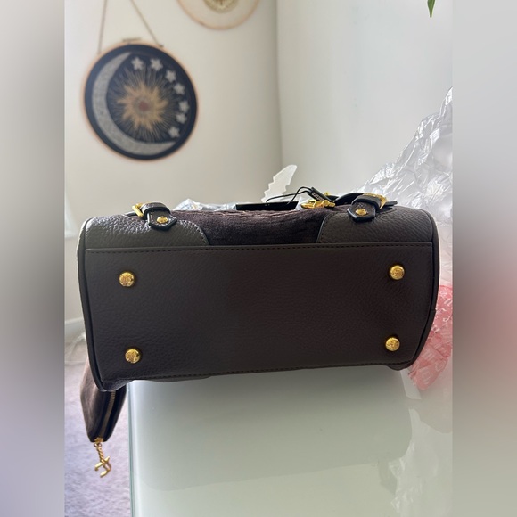 Viral Juicy Couture UK Brown Scottie Dog Velour Bowler Bag - Picture 5 of 8